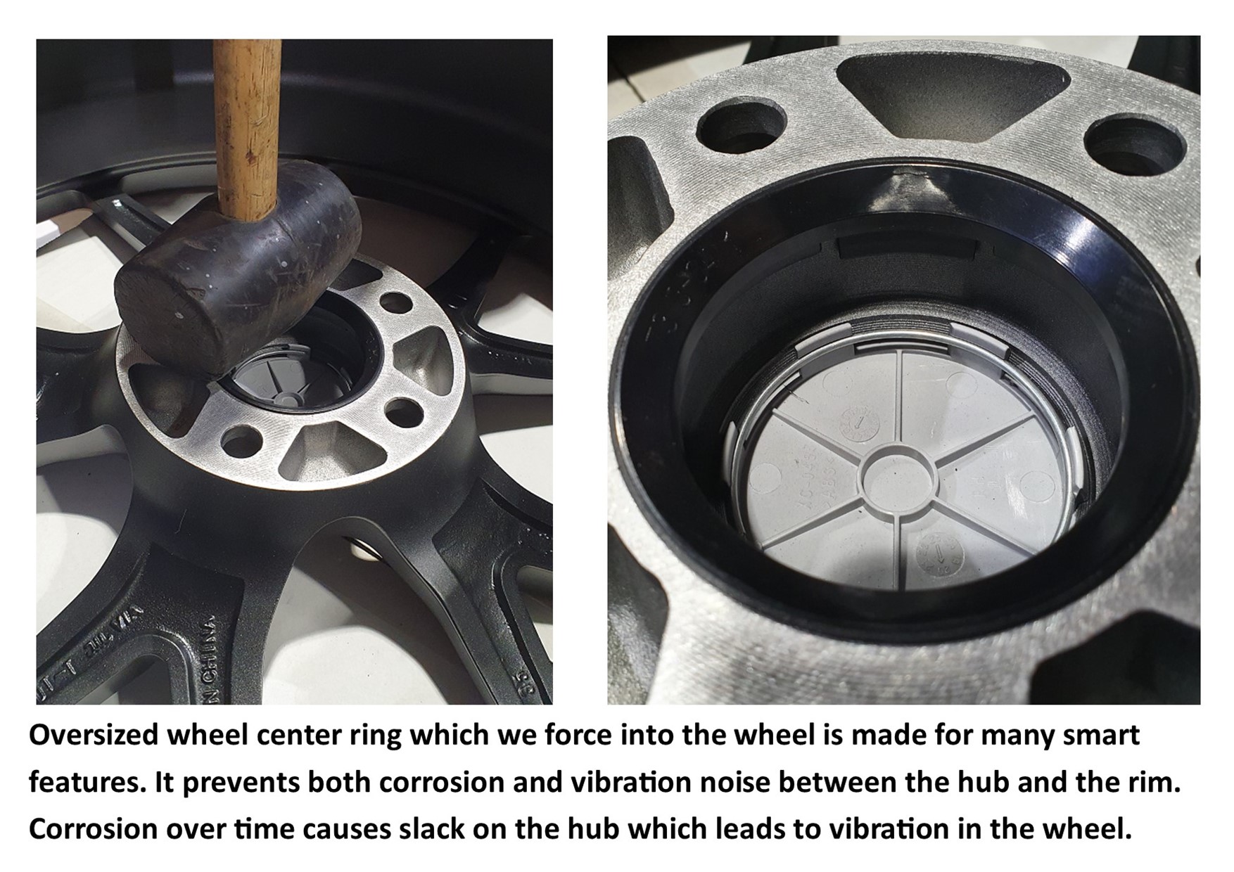 wheel center ring prevent corrosion and reduce noise